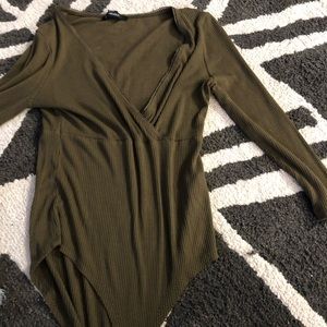 Olive body suit